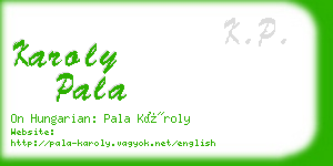 karoly pala business card